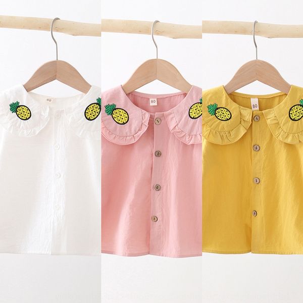 

girls 2020 embroidered autumn shirt long-sleeved children's children's embroidered cotton shirt girls' cardigan fashion, White;black