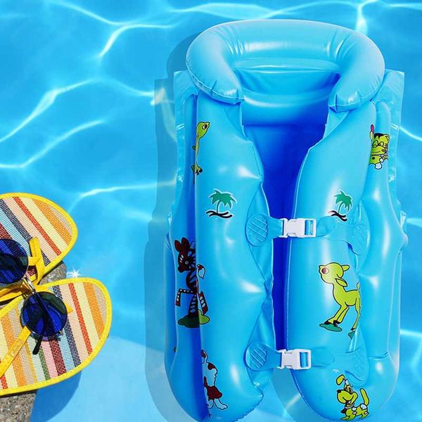 

cartoon children's life wear buoyancy vest cute baby floating suit swimming foam belt safety buckle environmental protection