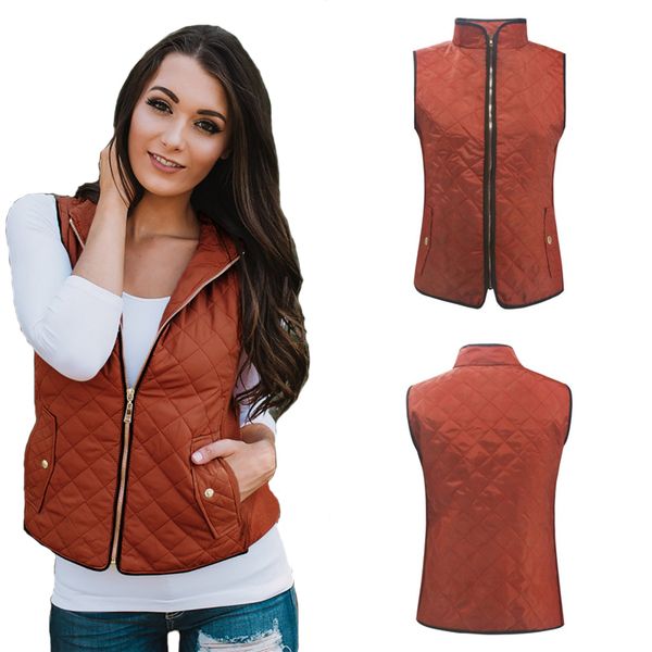 

cotton vest jacket women 2019 autumn winter sleeveless standing collar waistcoat women plus size slim warm bottoming vests a2410, Black;white