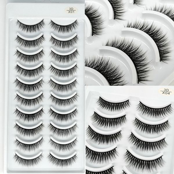 

givenone 3d mink lashes 10 pairs eyelashes long makeup eyelash extension soft handmade thick full strip dramatic fake eye lashes
