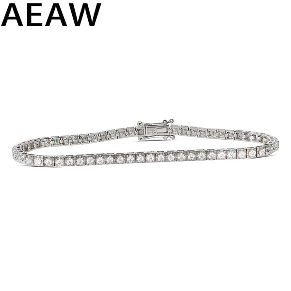 

trendy style solid 10k 2.5ctw yellow/white gold df color moissanite lab grown diamond bracelet charm for women, Golden;silver
