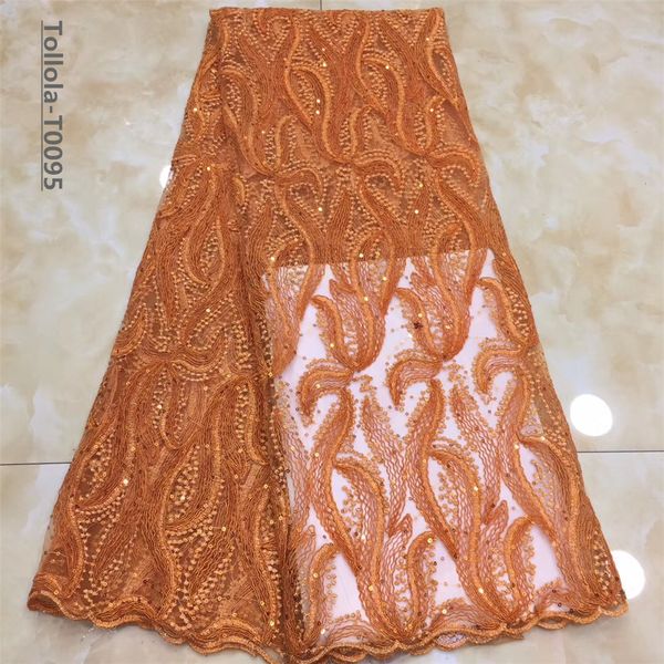 

new design african tulle lace fabric with sequins embroidery french net lace for wedding dress, Black;white