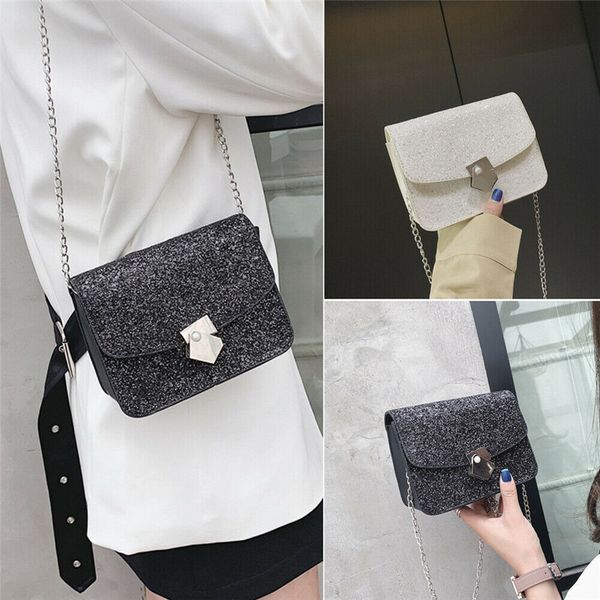 

new women bag small sequins square bag for lady lovely messenger crossbody chain shoulder clutch evening handbag fashion
