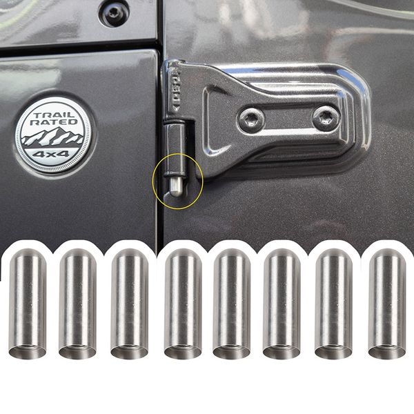 Chiusura a cerniera per porta in acciaio inossidabile a 4 porte adatta per Jeep Wrangler JL 2018+ Accessori esterni per auto ABS Car Styling