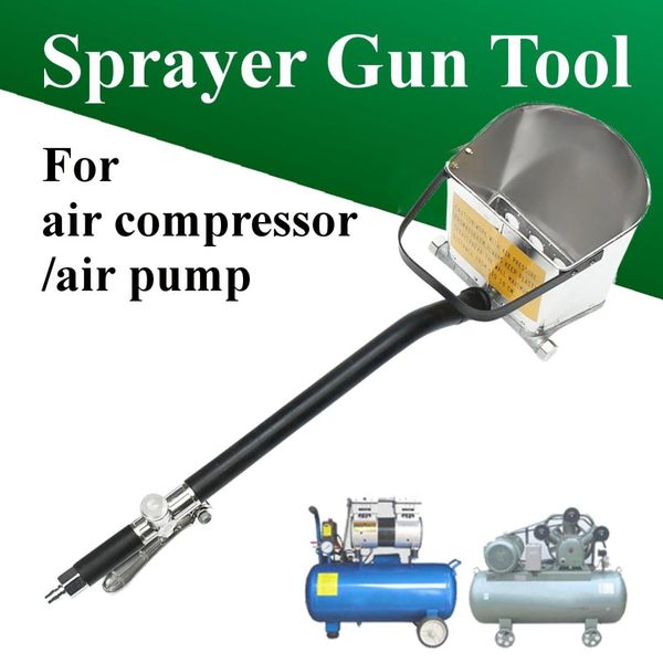 

stainless steel mortar sprayer wall mortar gun stucco shovel hopper ladle cement spray gun air stucco sprayer plaster hopper