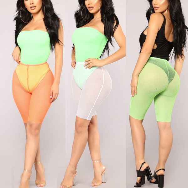 

perspective mesh sheer swim shorts womens swimwear pants swinsuit bikini bottom cover up, Blue;gray