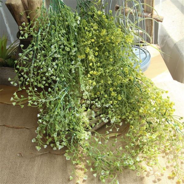 

artificial plants grass wall hanging grass fake hanging vine plant leaves garland home garden wall wedding party decoration