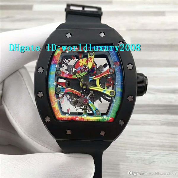 

Top ARTISTS Graffiti RM68-01 Мужские наручные часы с черным керамическим циферблатом и циферб