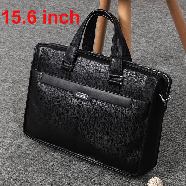 

men shoulder messenger bags genuine leather business men briefcase man bag for 15.6" lapcomputer bag 2019 male handbag big