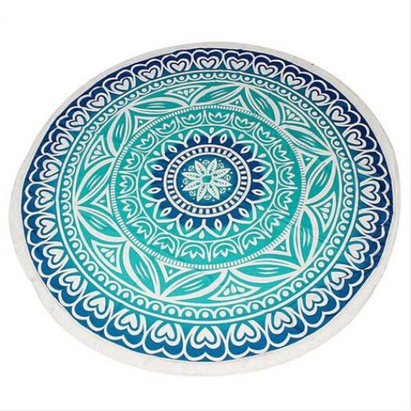 

wholesales 2019 beach towel round printed large tassel circular bath towel outdoor shawl