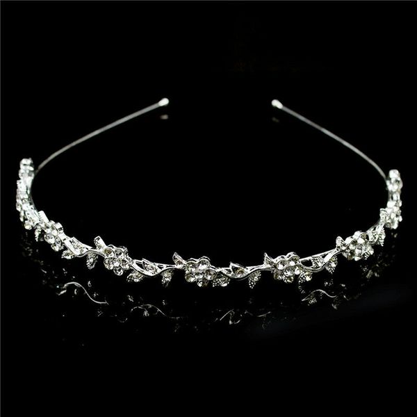 

Wedding Xmas Party Decor Crystal Headband Bridal Retro Vintage Flower Rhinestone Headbands Hair Band