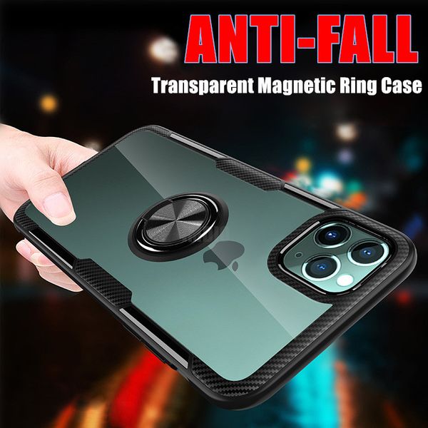 

magnetic shockproof phone case on the for iphone 11 pro x xr xs max full cover for iphone 6 6s 7 8 plus transparent ring case