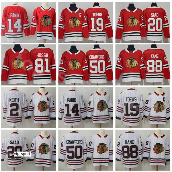 

chicago blackhawks clark griswold jersey men hockey 20 brandon saad 14 richard panik corey crawford marian hossa, Black;red