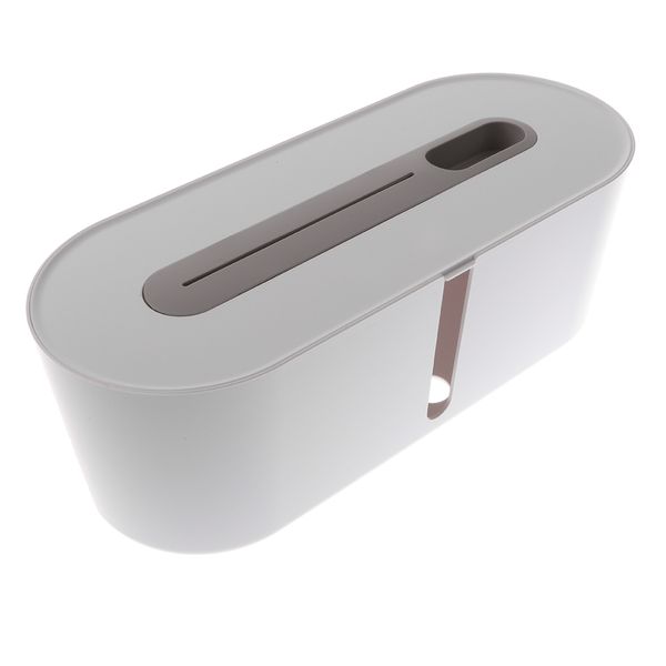 

cable box large charging cable management box power cord organizer for power strip, charger, extension cable, data cable