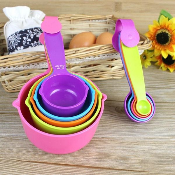 Set di cucchiai dosatori da cucina Super utili colorati 5 pezzi Misurini da cucina Set di utensili da forno per utensili da cucina Strumenti di misurazione da cucina