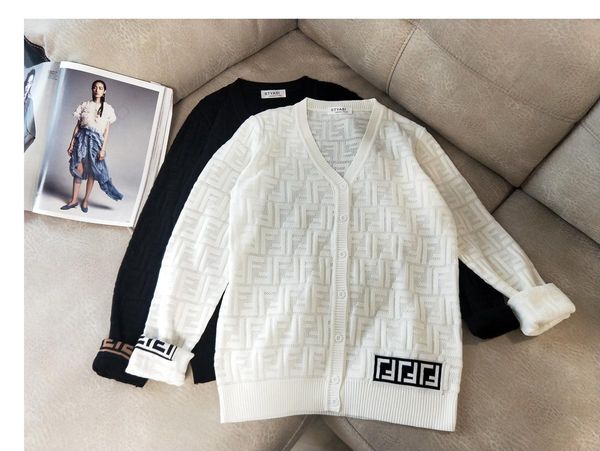 

женщины защита от солнца одежда 2020 летняя одежда свитер вязание бренд белый / черный мода пальто куртка бесплатная доставка, White