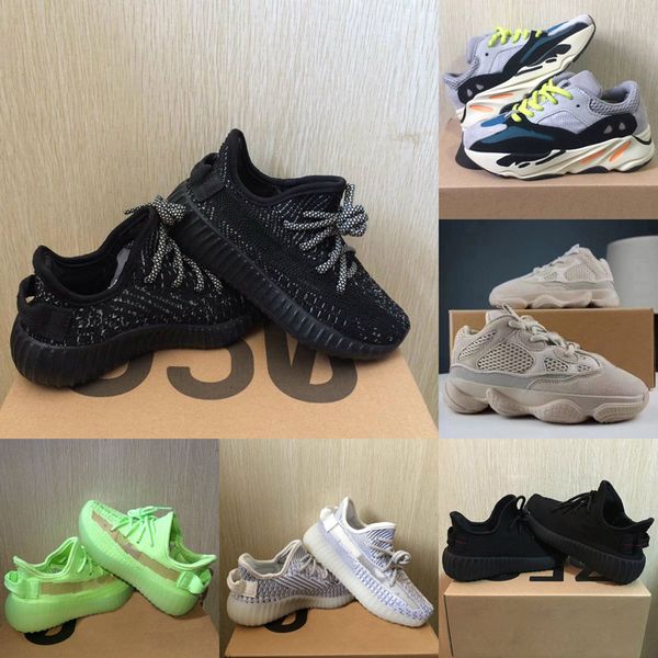 

new baby kids shoes wave runner 700 running shoes 500 kanye west v2 sneakers clay reflective black trainer