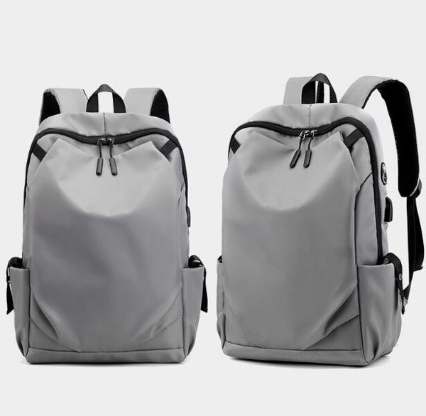 

человек рюкзак plain нейлон большой емкости дорожная сумка унисекс usb backpacks открытый путешествие