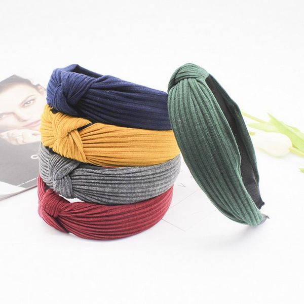 

dhl 1000pcs twist hairband bow knot cross tie knitted fabric cross knotted headwrap hair band hoop headwear, Slivery;white