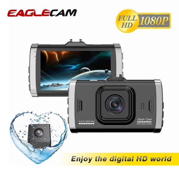 

3.0 inches ips dash camera car dvr dual two lens full hd 1080p rear view mirror dvrs vehicle registrar recorder night version