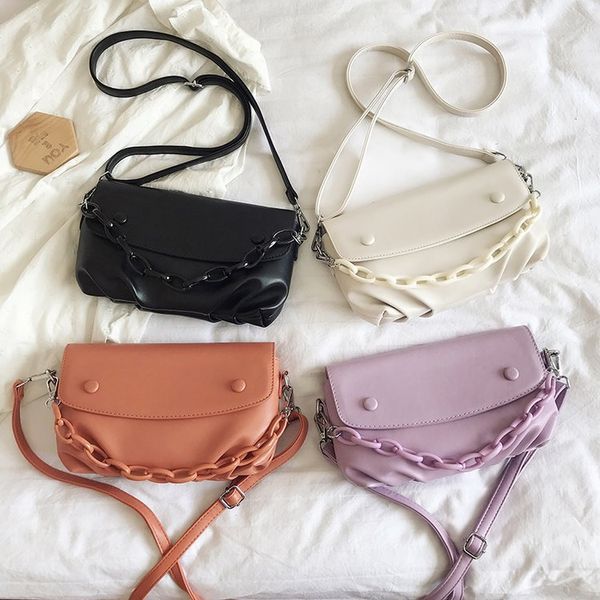 

hipster cloud small shoulder bag women 2020 candy color women's shoulder messenger bag, White