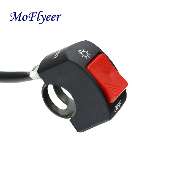 

moflyeer motorcycle switch on off handlebar adjustable mount switch green button dc12v fit fog light u5 u7 led lamp spot