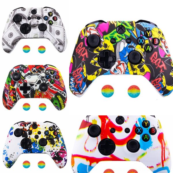 

rusvt для xone мягкая силиконовая резина камуфляж гибкая кожа случае крышка для контроллера xbox один тонкий возьмитесь coverdhl