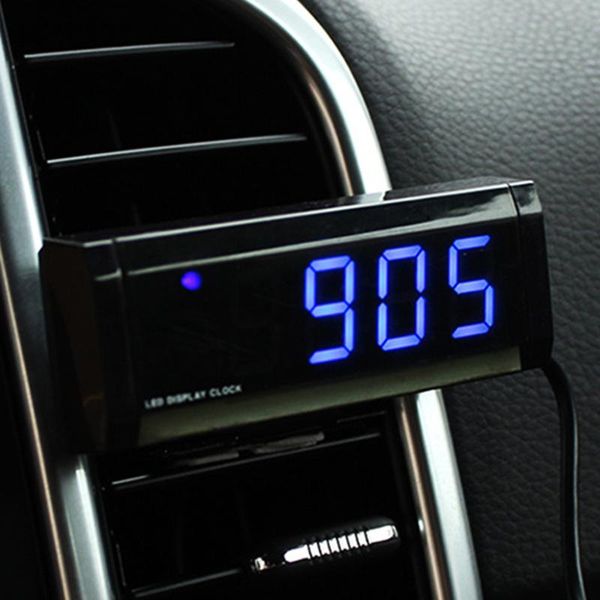 

car auto electronic clock car thermometer luminous watch adornment decoration christmas gift