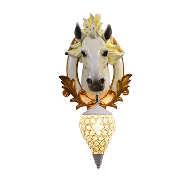 

fashion european wall lamp personality horse head creative wall lights stairs aisle clothing store light bedroom bathroom lights