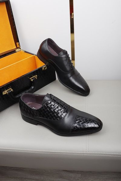 

2020 italian luxury designer leather dress shoes leather wedding party men shoes suede fashion loafers heel shoes size 38-44, Black