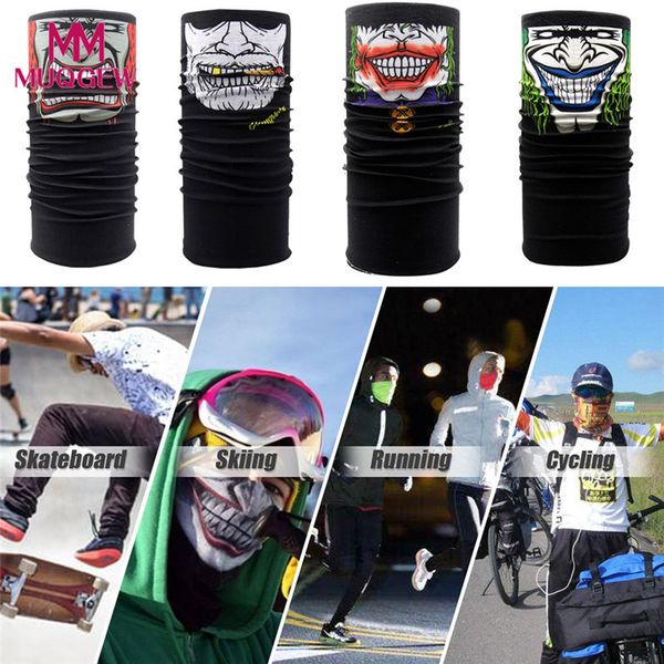 

bandana clown cycling motorcycle neck gaiter tube ski scarf face mask balaclava halloween party decortation bandana face mask, Black