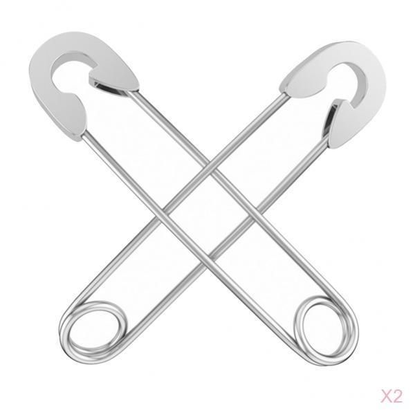 

women's earrings stud safety pin stainless steel pendant gothic punk earrings silver for women men, Golden