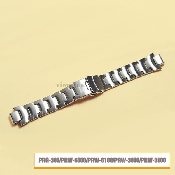 

stainless steel strap for prg-300/prw-6000/prw-6100/prw-3000/prw-3100 watch bands, Black;brown