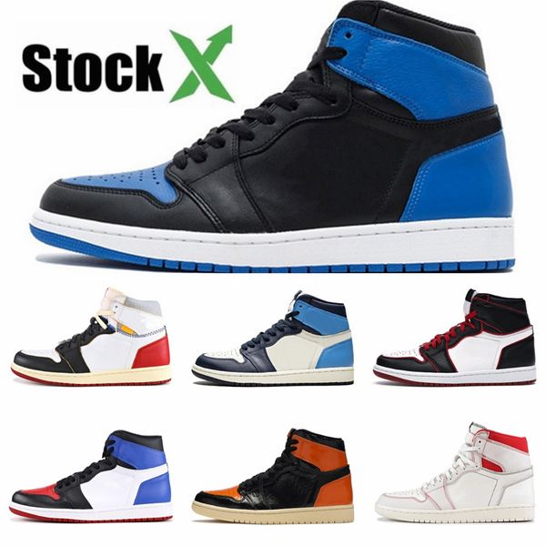 

2020 new arrival jumpman 1 mid gs high basketball shoes 1s men women blue white red sports sneakers outdoors designer zapatillas #qa411