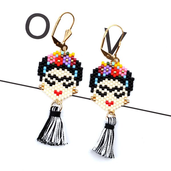 

fairywoo cute girls drop earring handmade miyuki bead earrings for women tassels earring luxury accessories jewelry for lovers, Silver
