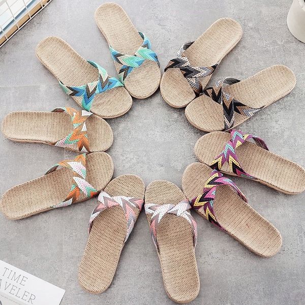 

home shoes warm linen slippers simple linen slipper men's straw shoes high heel seaside women's slippers women's, Black;red