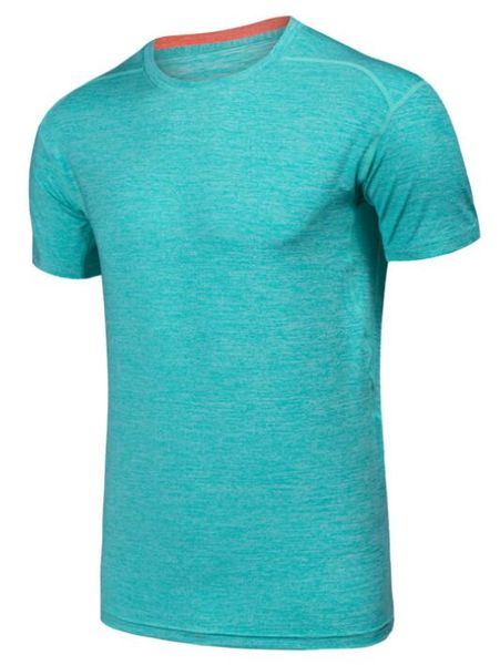 

2019 men's tight clothes running short-sleeved quick-drying t-shirt 130, Black;blue