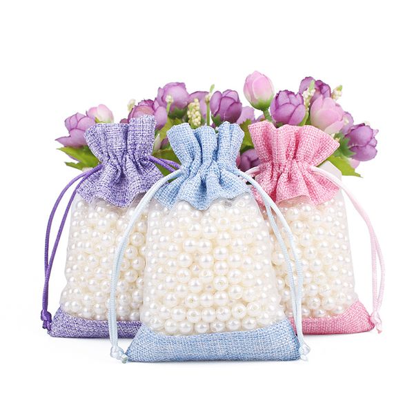 13 * 18 cm (5 * 7 Zoll) mehrfarbiger Organza-Sackstoffbeutel Kordelzugbeutel Geschenkbeutel Geschenkverpackungsbeutel