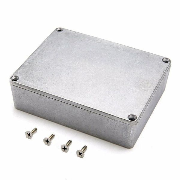 

easy install music instrument lightweight small tools home aluminium box rectangle with screws storage case guitar effector