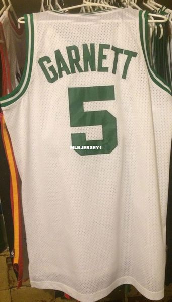

wholesale kevin garnett white home men jersey ad #5 t-shirt vest stitched basketball jerseys ncaa, Black;blue