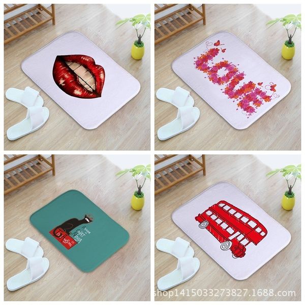 

bus vermilion border pattern home furnishing bedroom in front of the door non-slip land pad carpet mixed batch
