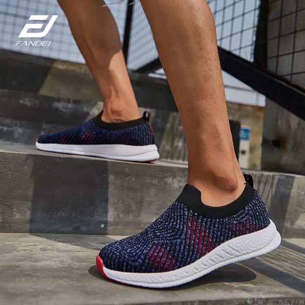 

fandei running shoes for men walking jogging shoes slip-on men sneakers ultra-light sport footwear zapatillas hombre