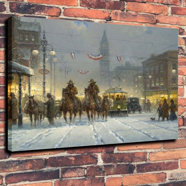 

western cowboy the denver landscape home decor handcrafts /hd print oil painting on canvas wall art canvas pictures 191105