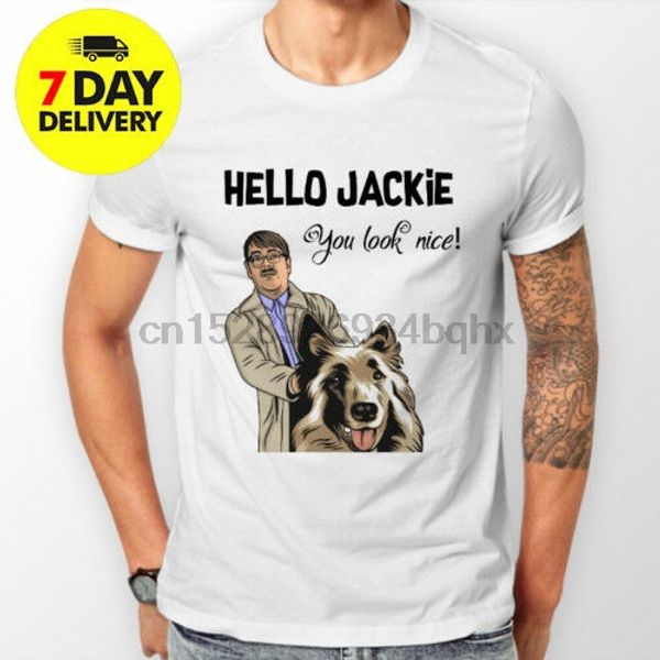 

hello jackie you look nice friday night dinner shalom jimwilson men t shirt, White;black