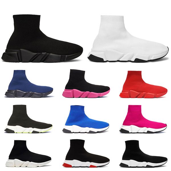 

2019 men women designer socks shoes canvas sneakers fashion speed trainer triple black white flats mens trainers runners sports shoe