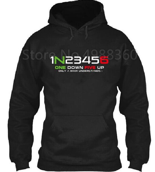 

1n23456 1 n 2 3 4 5 6 motorcycle motorbike gear shift hoodie hooded hoody gears new winter fashion cotton fleece sweatshirts, Black