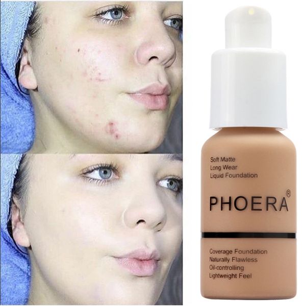 

2019 new 30ml phoera mineral touch concealer facial base cream brighten moisturizer face liquid foundation makeup primer