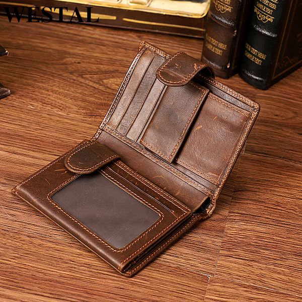 

rfid genuine leather short men's wallet cowhide walet wallets male coin purse for men made of genuine leather 8301, Red;black