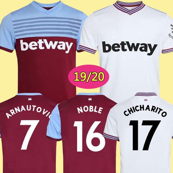 

2019 Ham United Soccer Jerseys #17 CHICHARITO 19/20 home #10 LANZINI Soccer Shirts short sleeve away white Football Uniforms Jersey