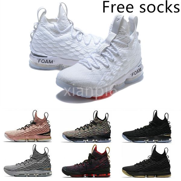 

luxury ashes ghost lebron 15 basketball shoes arrival sneakers 15s mens running sports outdoor designer shoes 40-46